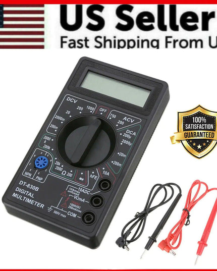 7 Fn Digital Multimeter AC DC Voltage Volt 10 Amp Current Resistance Ohm Meter