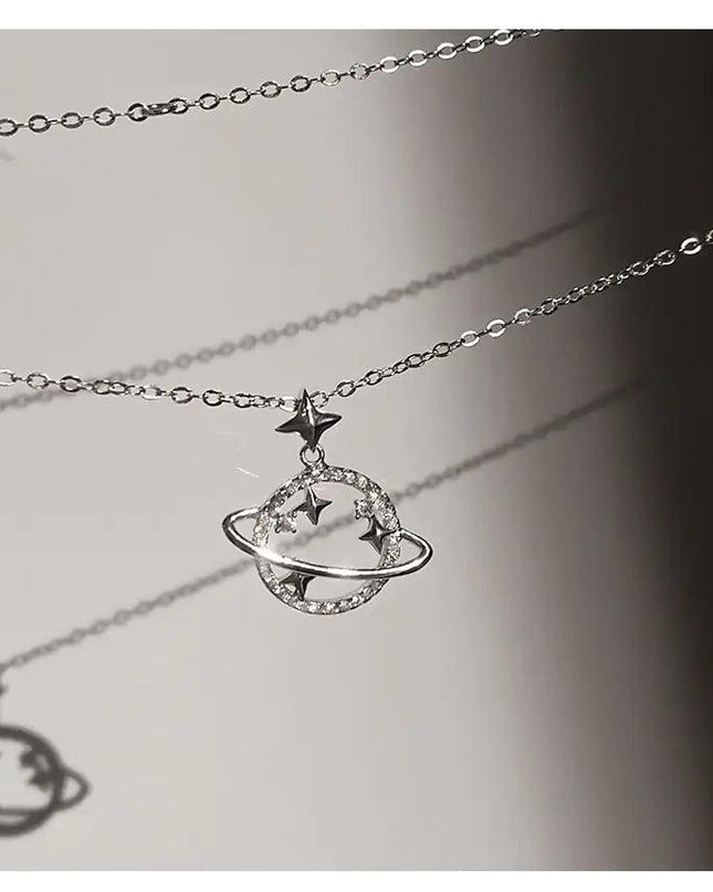 Planet Star Zircon Necklace