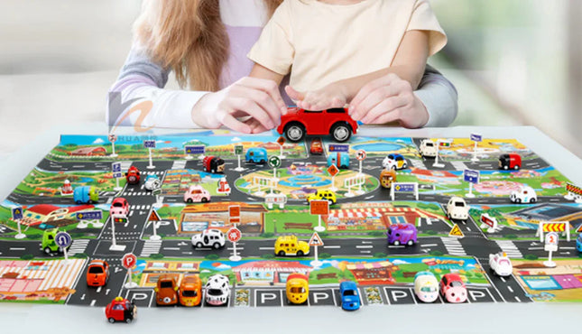 Play Mat with Vehicles & Traffic Signs