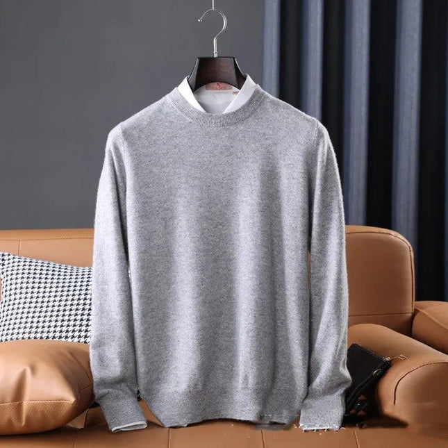 Men's Slim Fit Knit Sweater Pullover w/ Round Neck