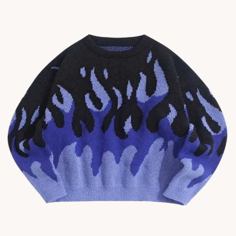 Flame Graphic Sweater