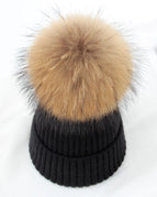 Black Raccoon fur / 40-48cm