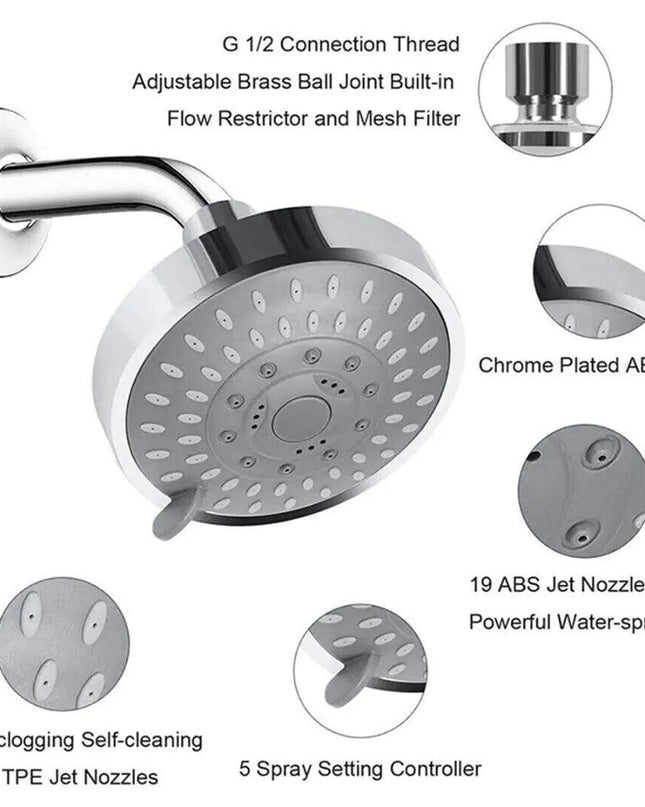 Shower Heads Handheld Spray High Pressure Adjustable Showerhead Top Spray Bath