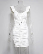 White / Bust- 74-94cm/29.13-37.00in, Length- 81cm/31.88in