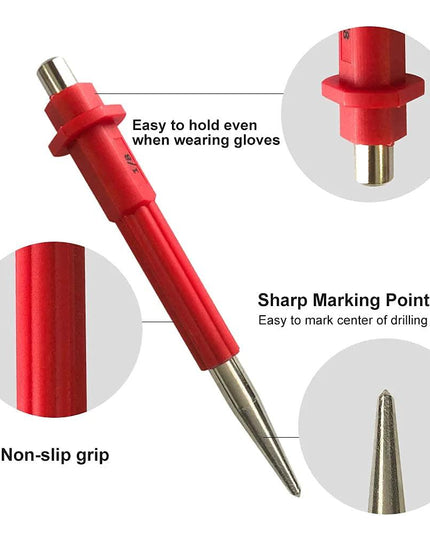4 Piece Nail Setter & Center Punch Set 4" Wood Metal Super Impact Resistance USA
