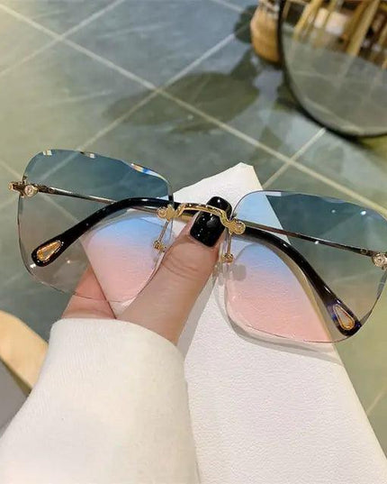 Vintage Clip Frameless UV Sunglasses