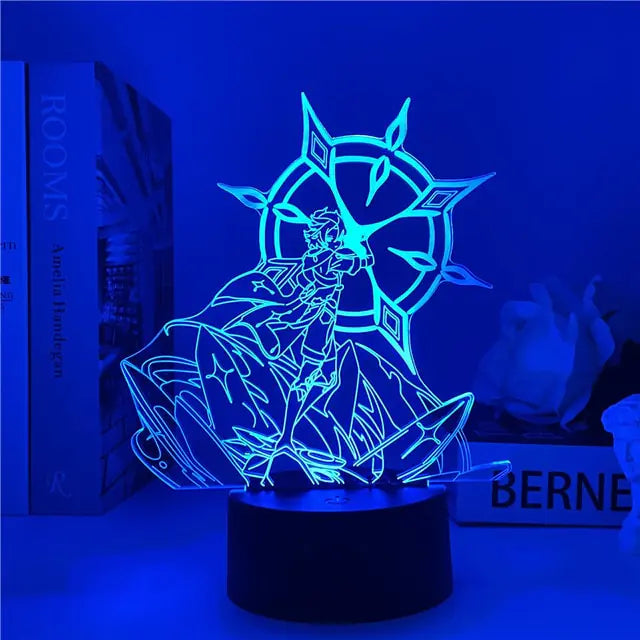 Genshin Impact Night Light 3D Illusion