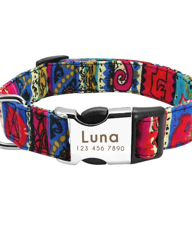 Dog Tag Collar Adjustable