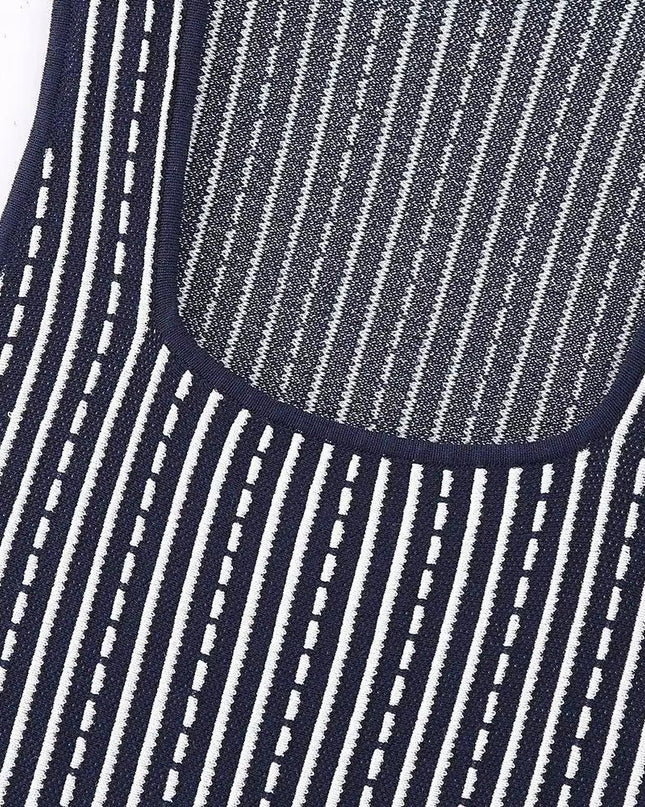 Striped Knit Mini Dress