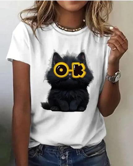 Animal Print Loose-Fit T-Shirt