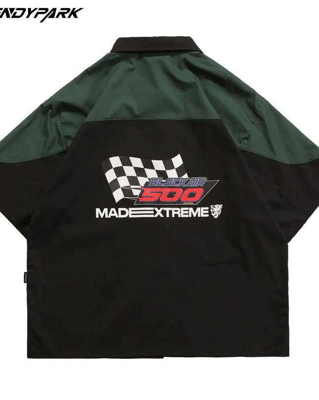 Men's Patchwork Oversized Shirts