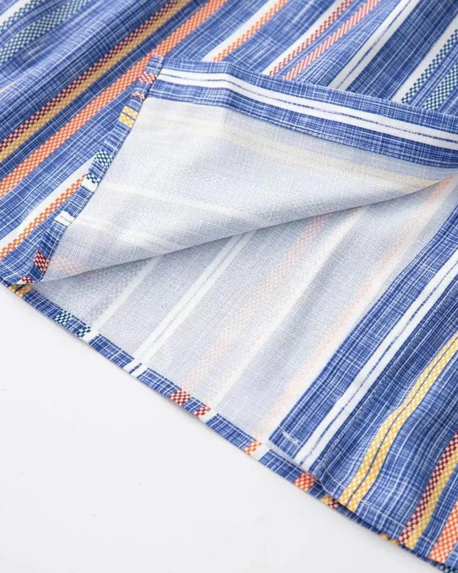 Polo Collar Striped Dress