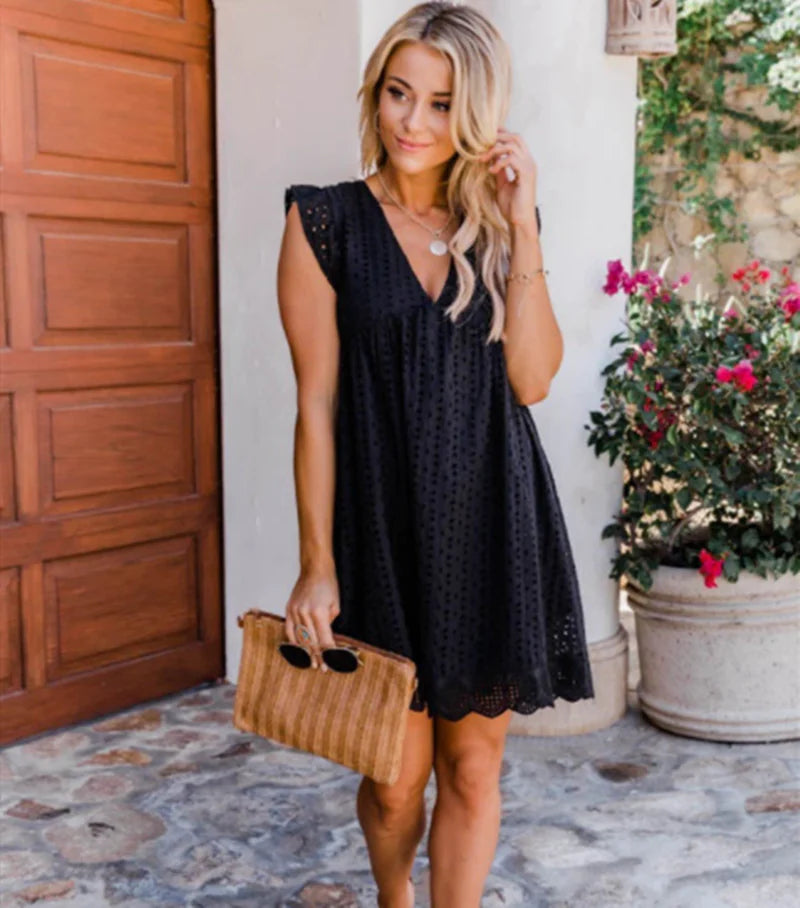 Elegant Lace Dresses With Pocket