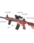 Muted Red / Magazine And Drum