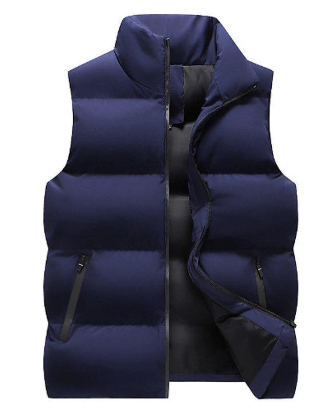 Neck Protection Zipper Cardigan Men Winter Coat
