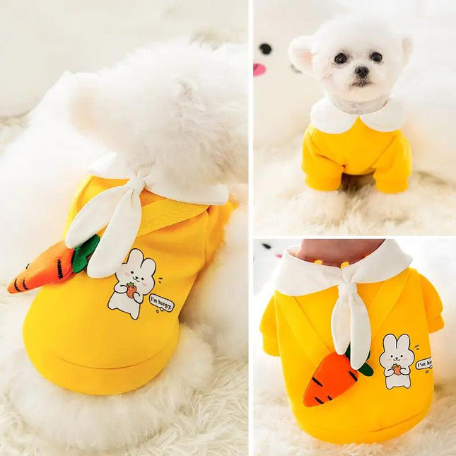 Cartoon Dog Clothes Cute Bow Tie Satchel Pet Clothing for Small Dogs