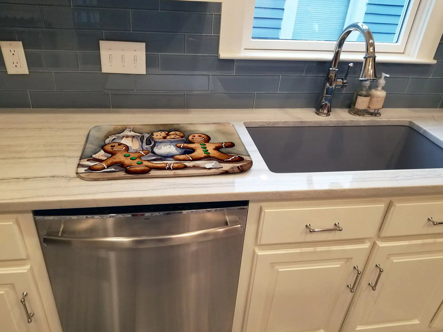 Christmas Gingerbread Dish Drying Mat