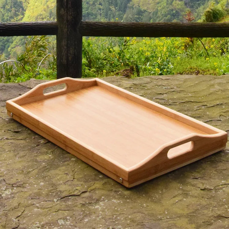 Bamboo Folding Breakfast Tray with Feet