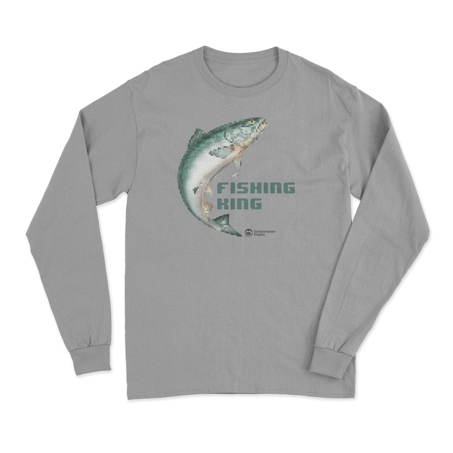 Fishing Pixelated Long Sleeve Shirt