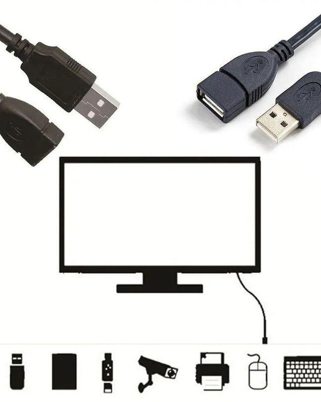 6FT USB 2.0 Male to Female Extension Data Charger Cable Cord Adapter M/F 6 Feet