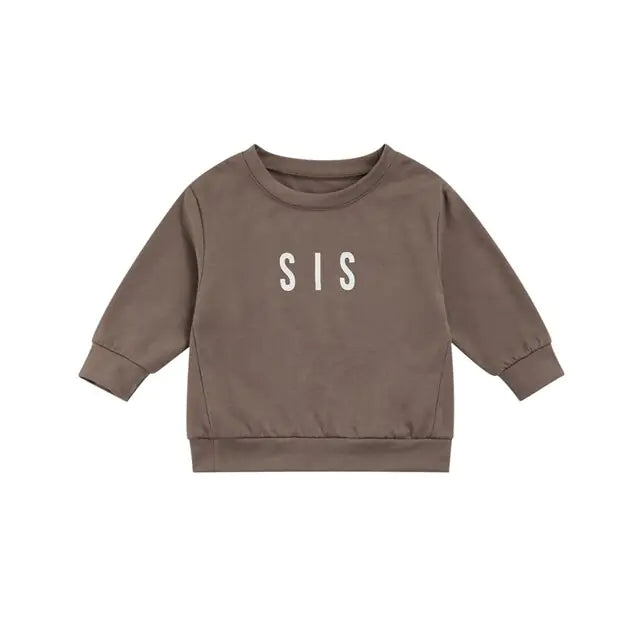 Toddler Solid Letter Print  Pullover