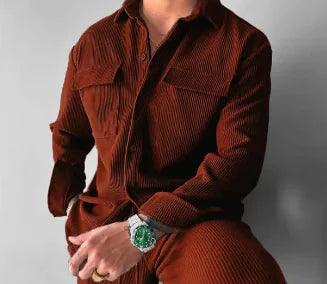 New Men's Long Sleeve Lapel