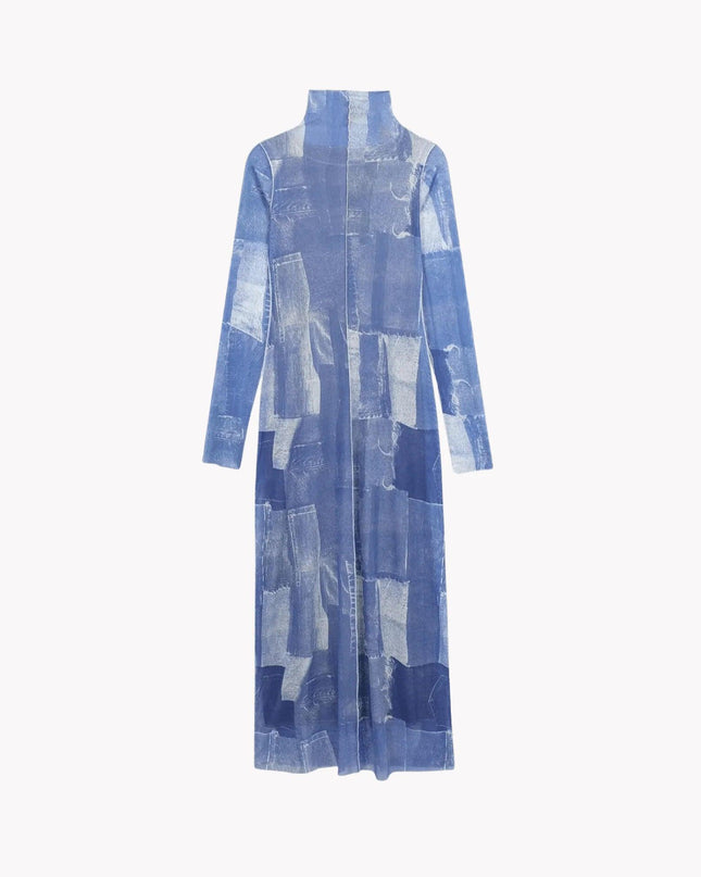 Vintage Denim Mesh Dress