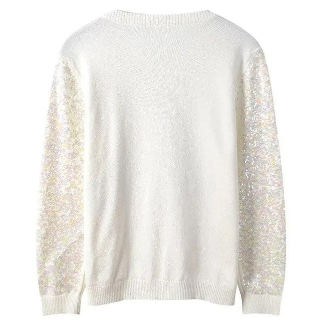 Snow White Sequin Sweater