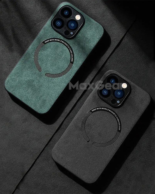 Suede Leather Magnetic Case for iPhone (Magsafe)