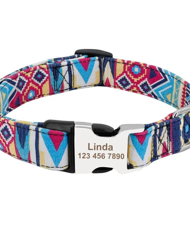 Dog Tag Collar Adjustable