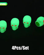 Skull - Green -4Pcs