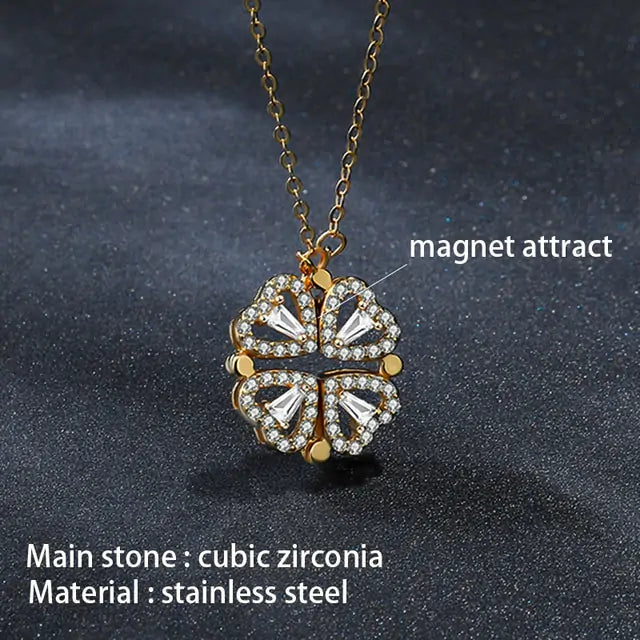 Flower Magnetic Attract Together Necklace