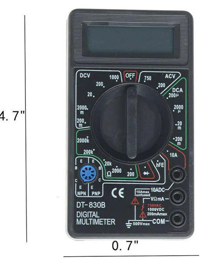 7 Fn Digital Multimeter AC DC Voltage Volt 10 Amp Current Resistance Ohm Meter