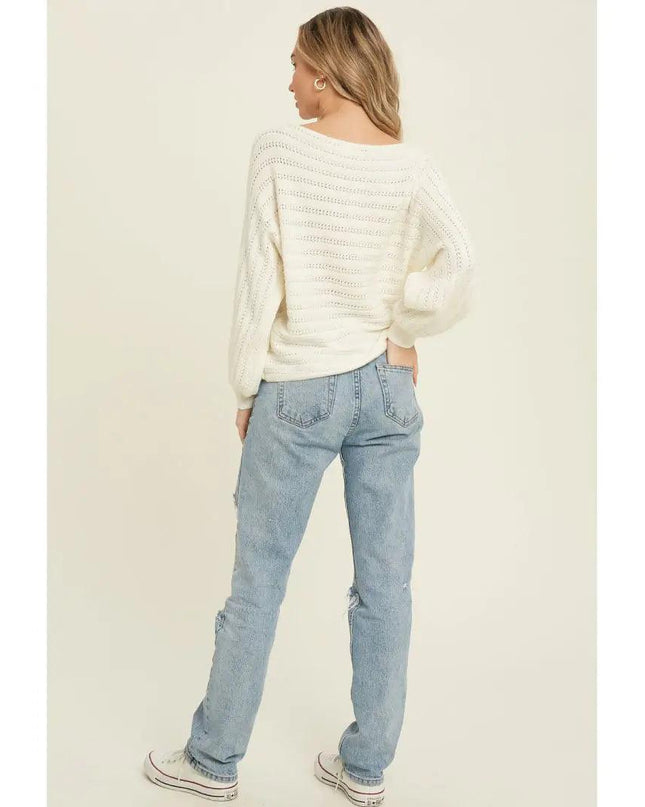 Textured Pullover Sweater