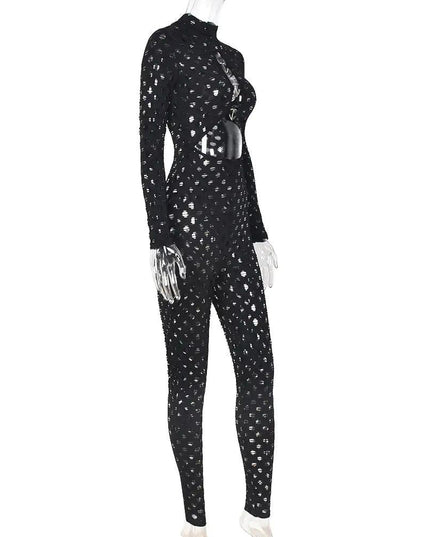 Mesh Cutout Jumpsuit