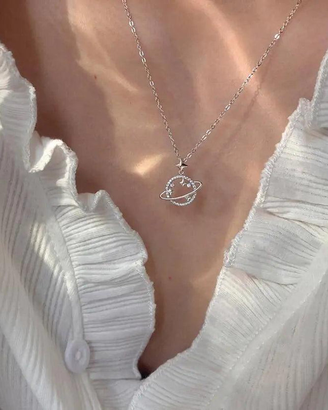 Planet Star Zircon Necklace