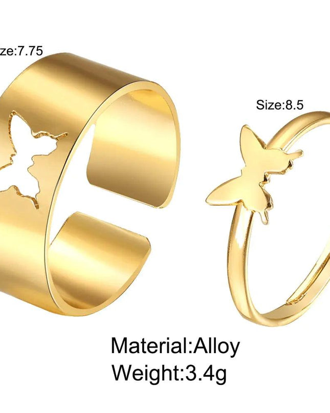 Vintage Butterfly Ring Set