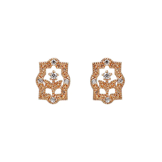 European Style Rose Gold Earrings