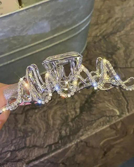 Hair Claw Crab Crystal Pearl Clip