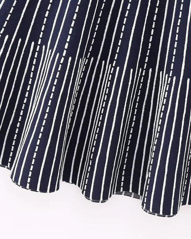 Striped Knit Mini Dress