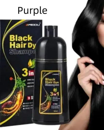 500ml Gray Hair Dye Darkening Shampoo 3in1 Instant Gray To Black Fast Natural Herbal Multiflorum
