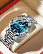 Silver Case Blue Face