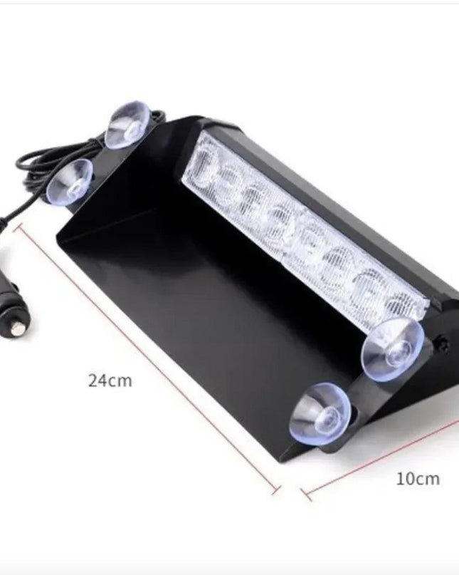 Front Windshield Shovel with 8-LED Red & Blue Flashing Lights