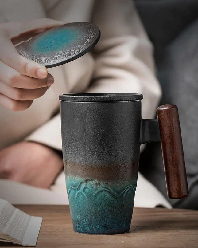 Retro Ceramic Coffee Mug Set