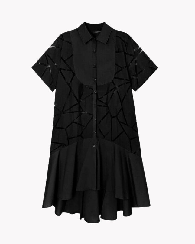 Ruffle Perspective Dress