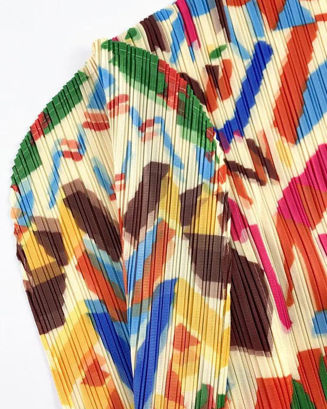 Colorblast Pleated Dress