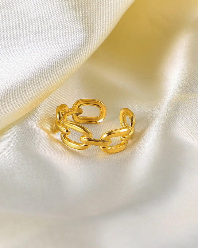 Twisted Link Chain Open Rings