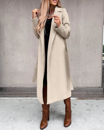 Women's Elegant Woolen Long Coat