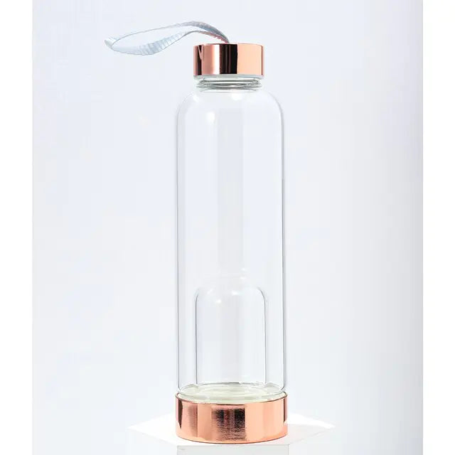 Natural Crystal Glass Water Bottle