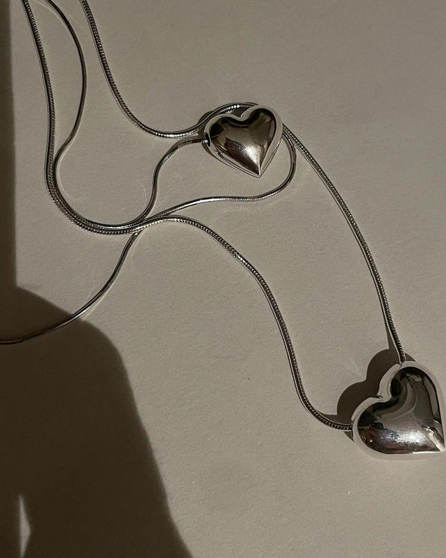 Metal Heart Pendant Necklace